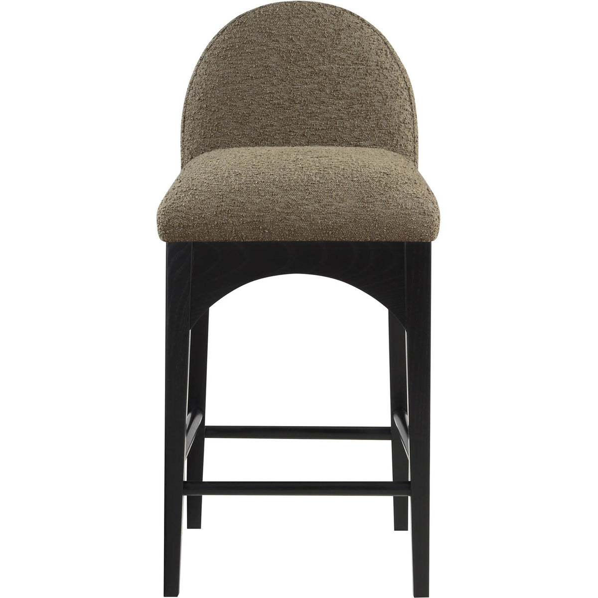 Waldorf Olive Boucle Fabric Upholstered Counter Stool Set of 2