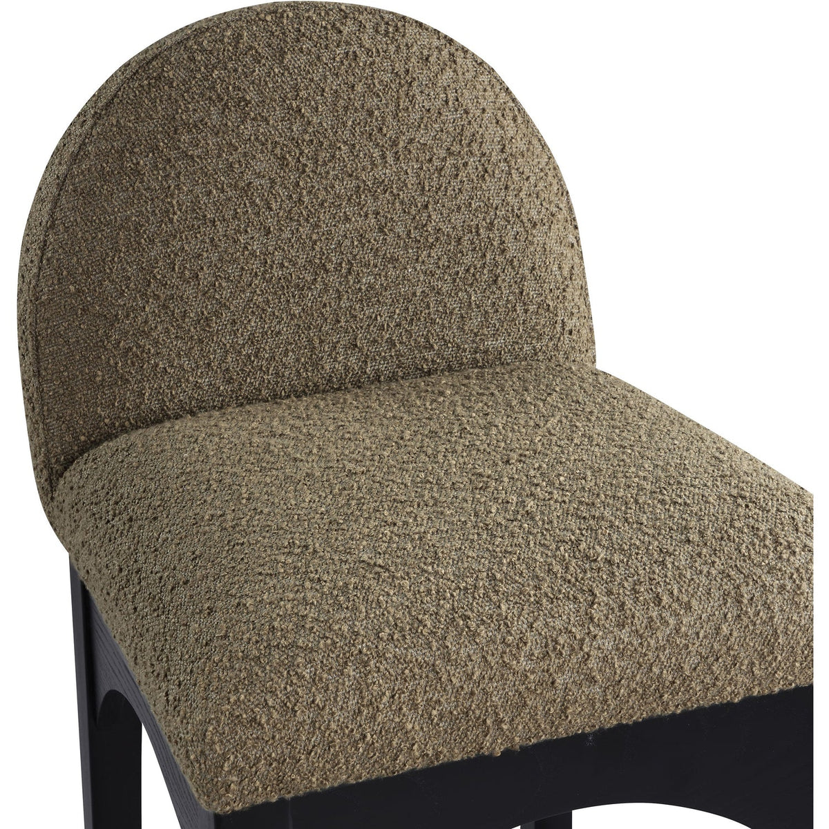 Waldorf Olive Boucle Fabric Upholstered Counter Stool Set of 2