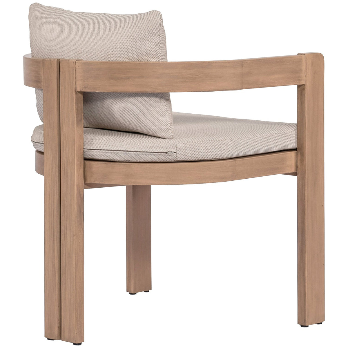Newport Beige Water Resistant Fabric Upholstered Outdoor Patio Dining Chair