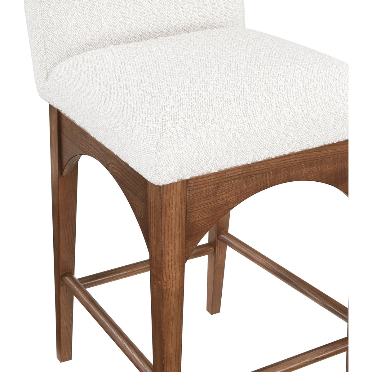 Waldorf Cream Boucle Fabric Upholstered Counter Stool Set of 2