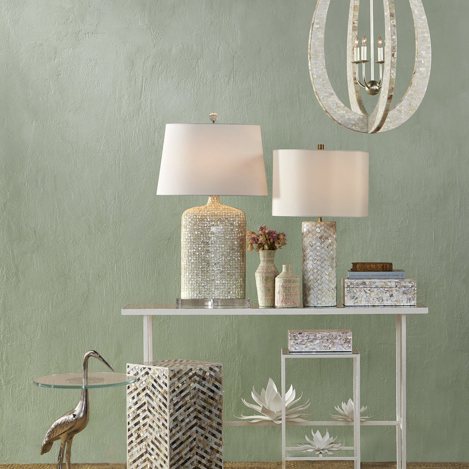 Currey & Co Crane Accent Table