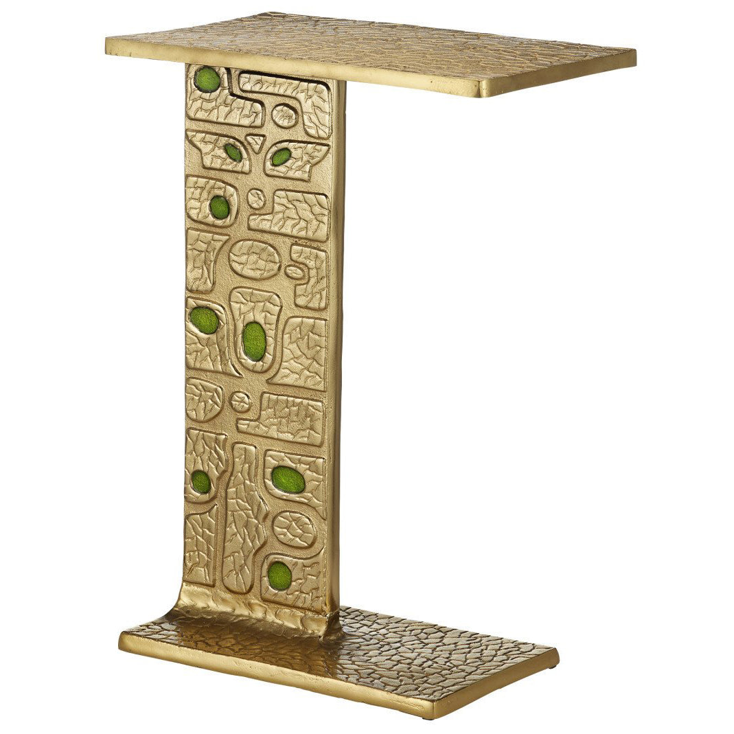 Currey & Co Beau Monde Gold & Green C Table