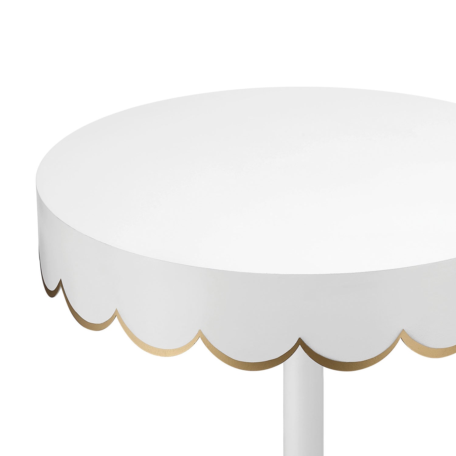 Currey & Co Enid White Accent Table