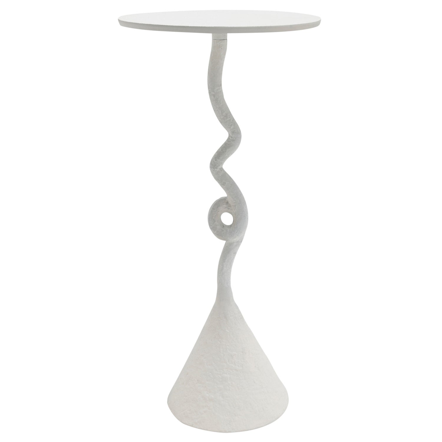 Currey & Co Cauda White Drinks Table