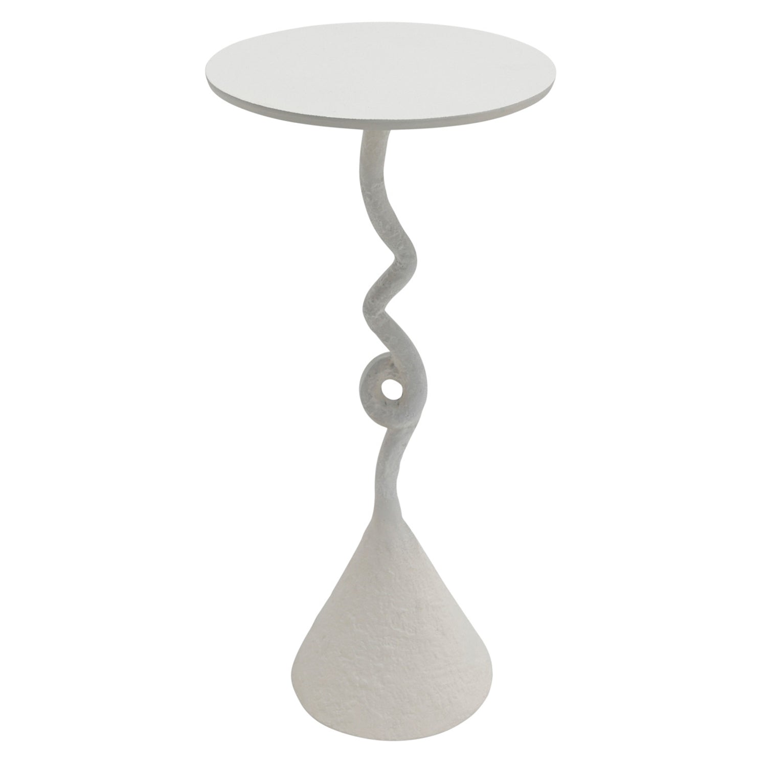 Currey & Co Cauda White Drinks Table