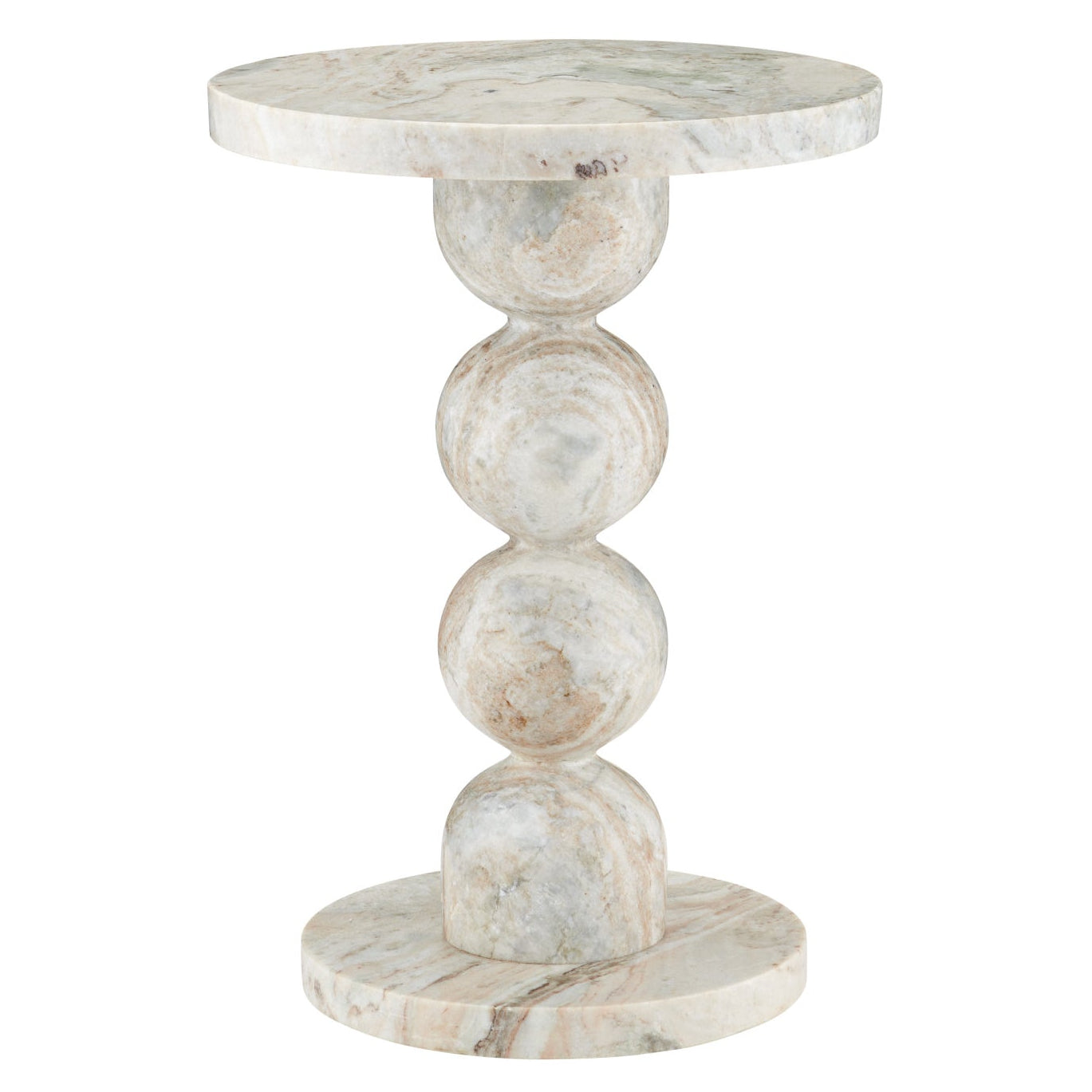 Currey & Co Turner Marble Accent Table
