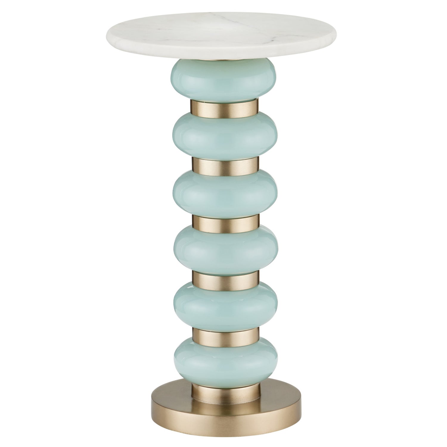 Currey & Co Lambent Turquoise Drinks Table