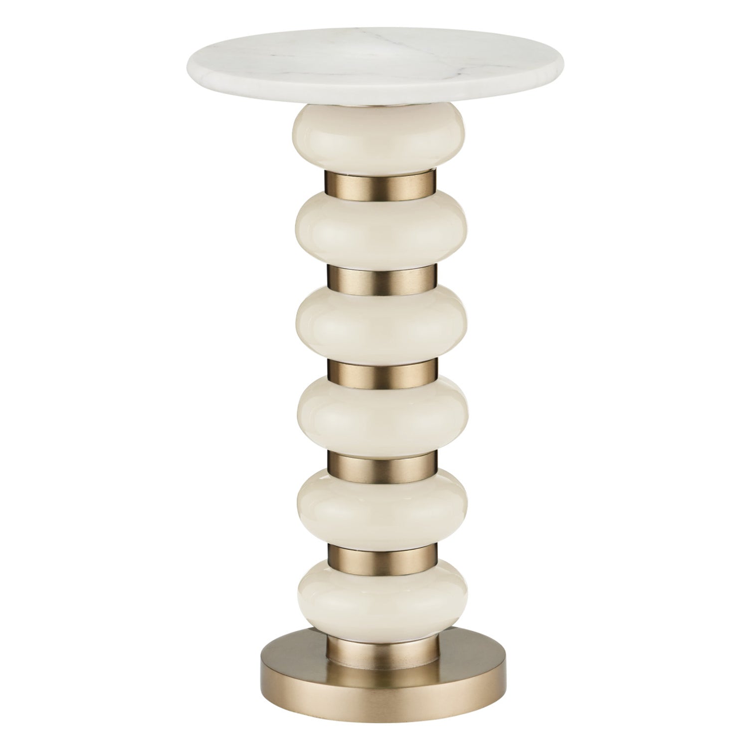 Currey & Co Lambent Peach Drinks Table