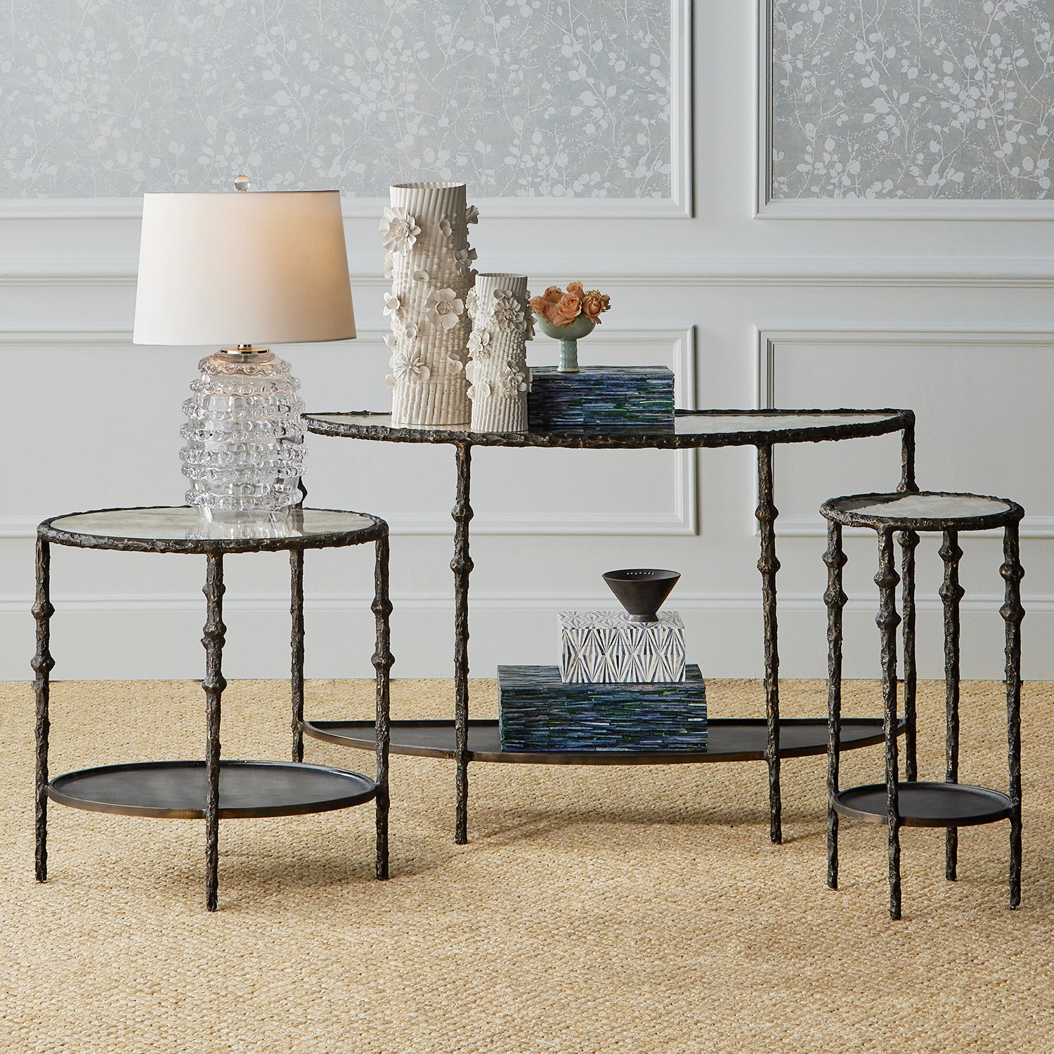 Currey & Co Spalzato Side Table