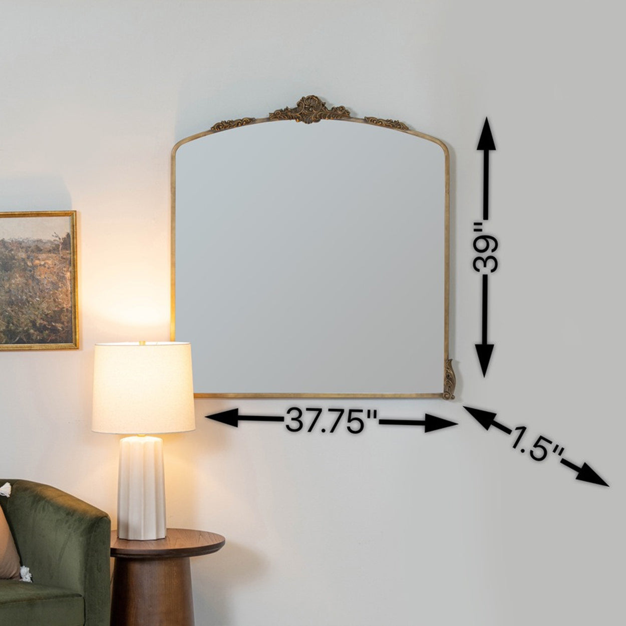 Adeline Mantle Ornate Mirror