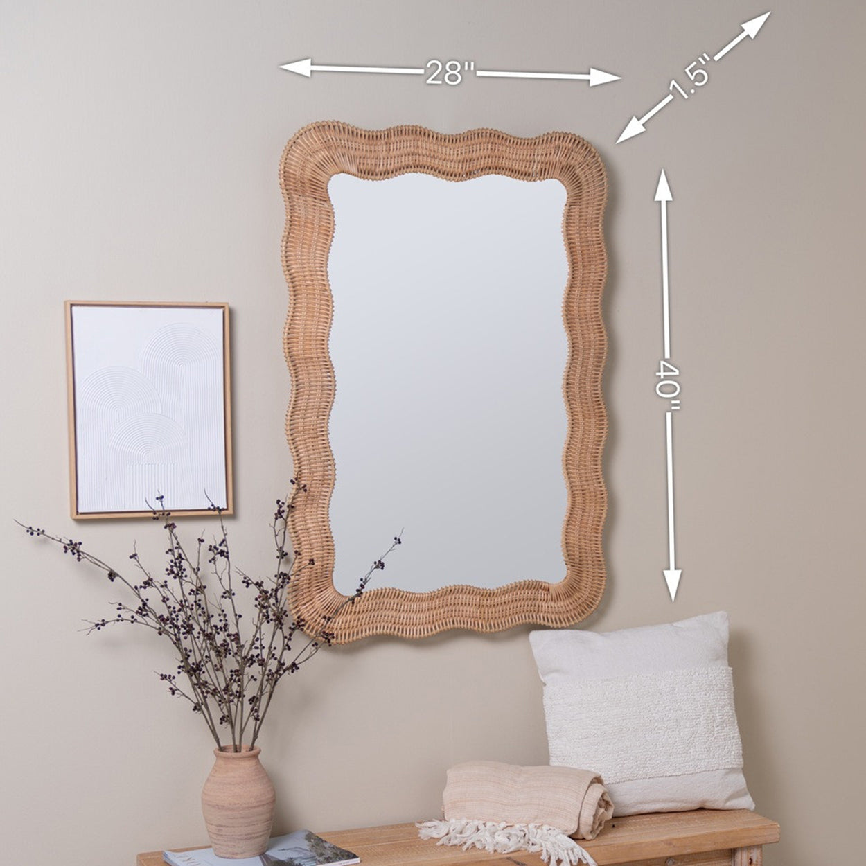 Erin Gates x Cooper Classics Scalloped Linden Wall Mirror