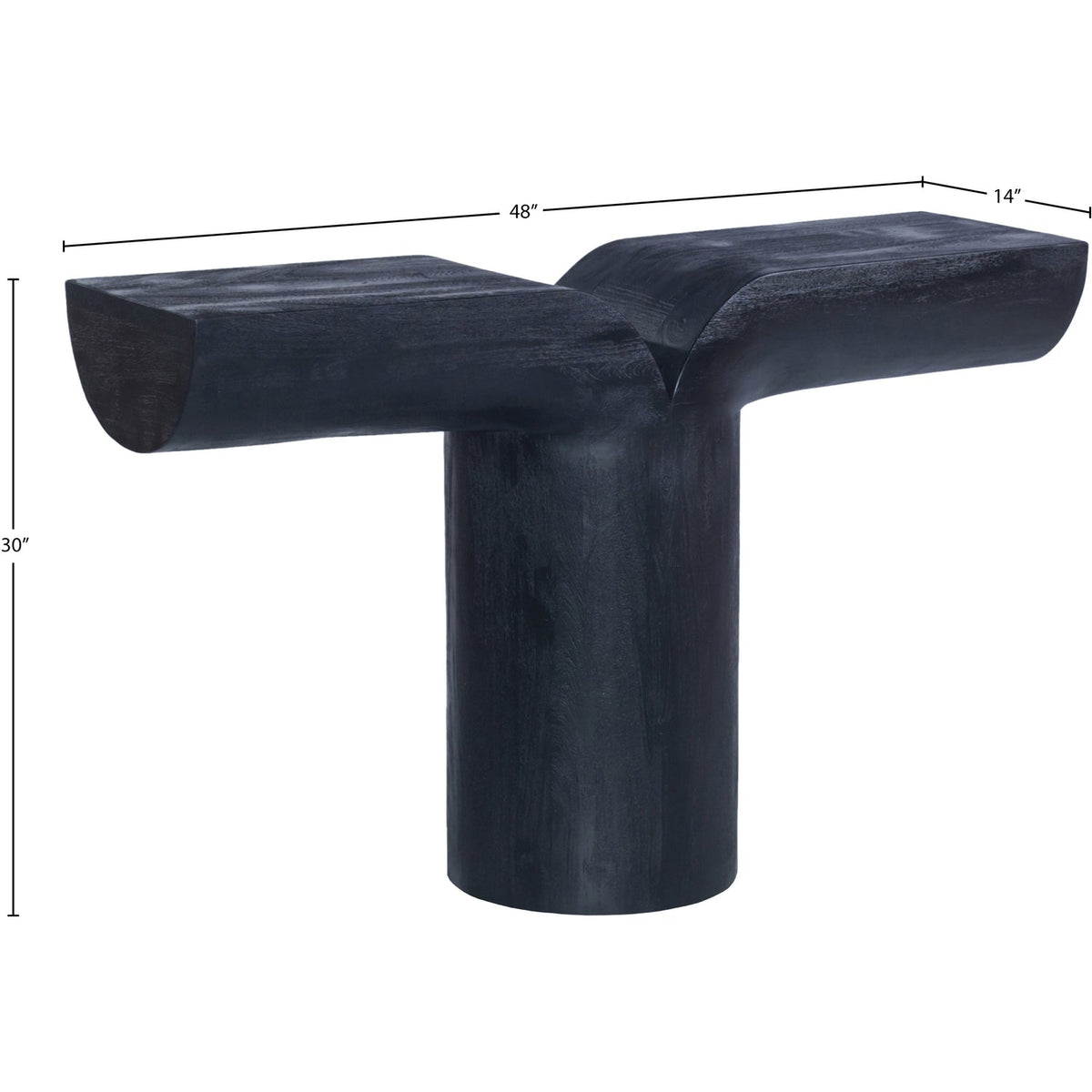 Tee Black Acacia Wood Console Table