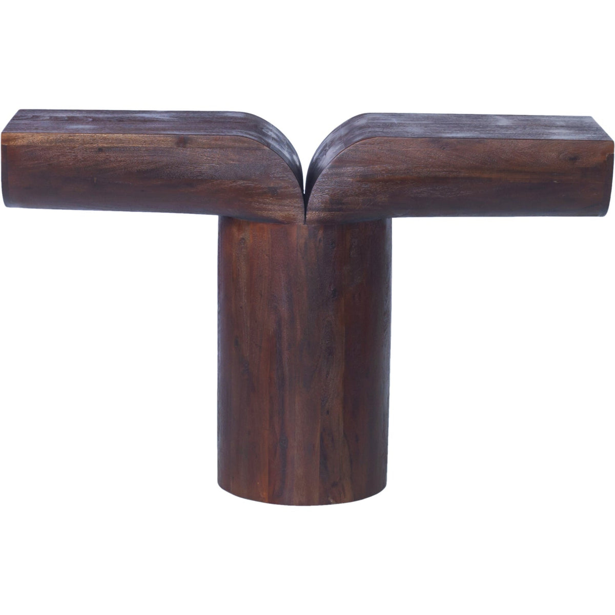 Tee Brown Acacia Wood Console Table