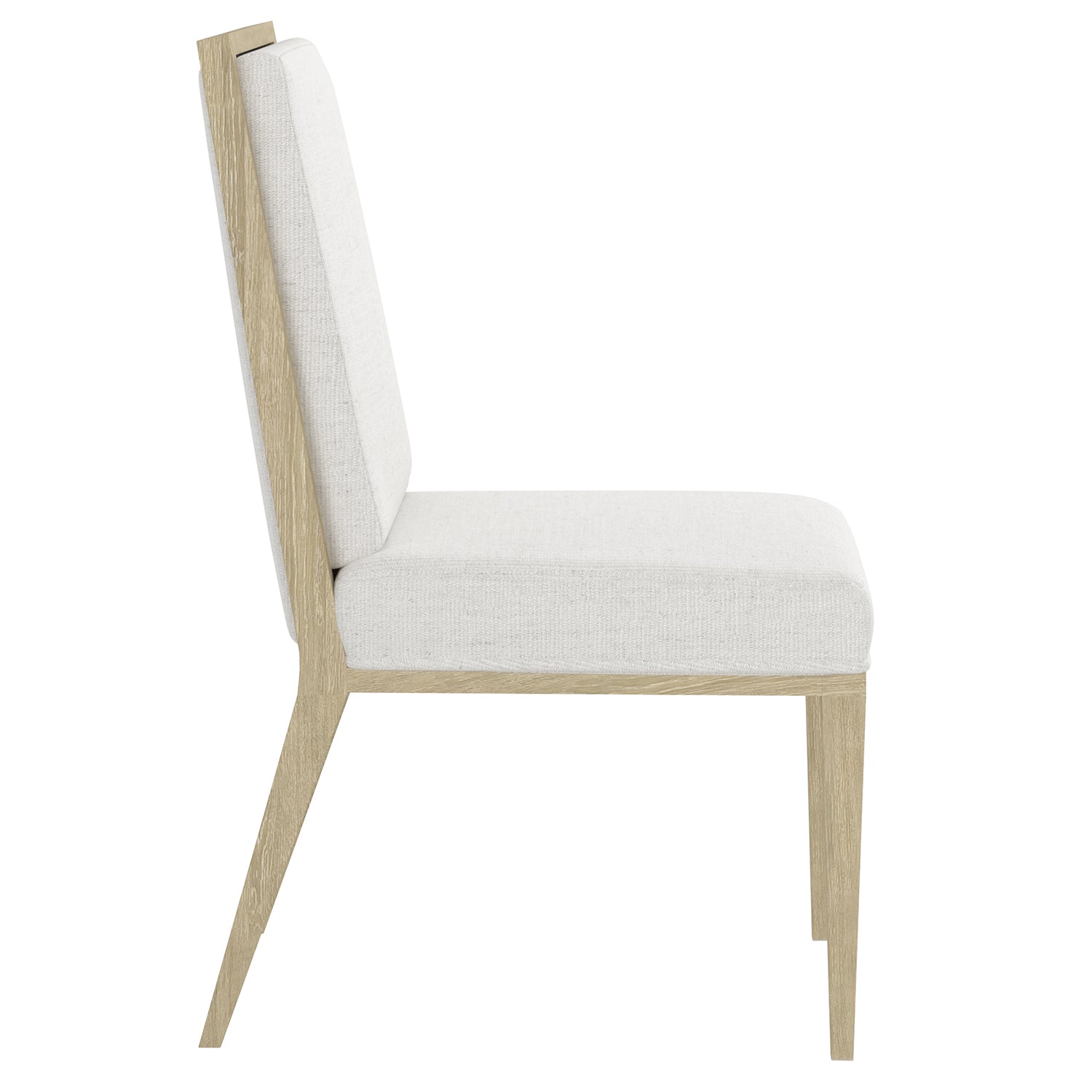 Eave Upholstered Side Chair Set of 2 in Sundrenched Oak, detail of the hardware and finish