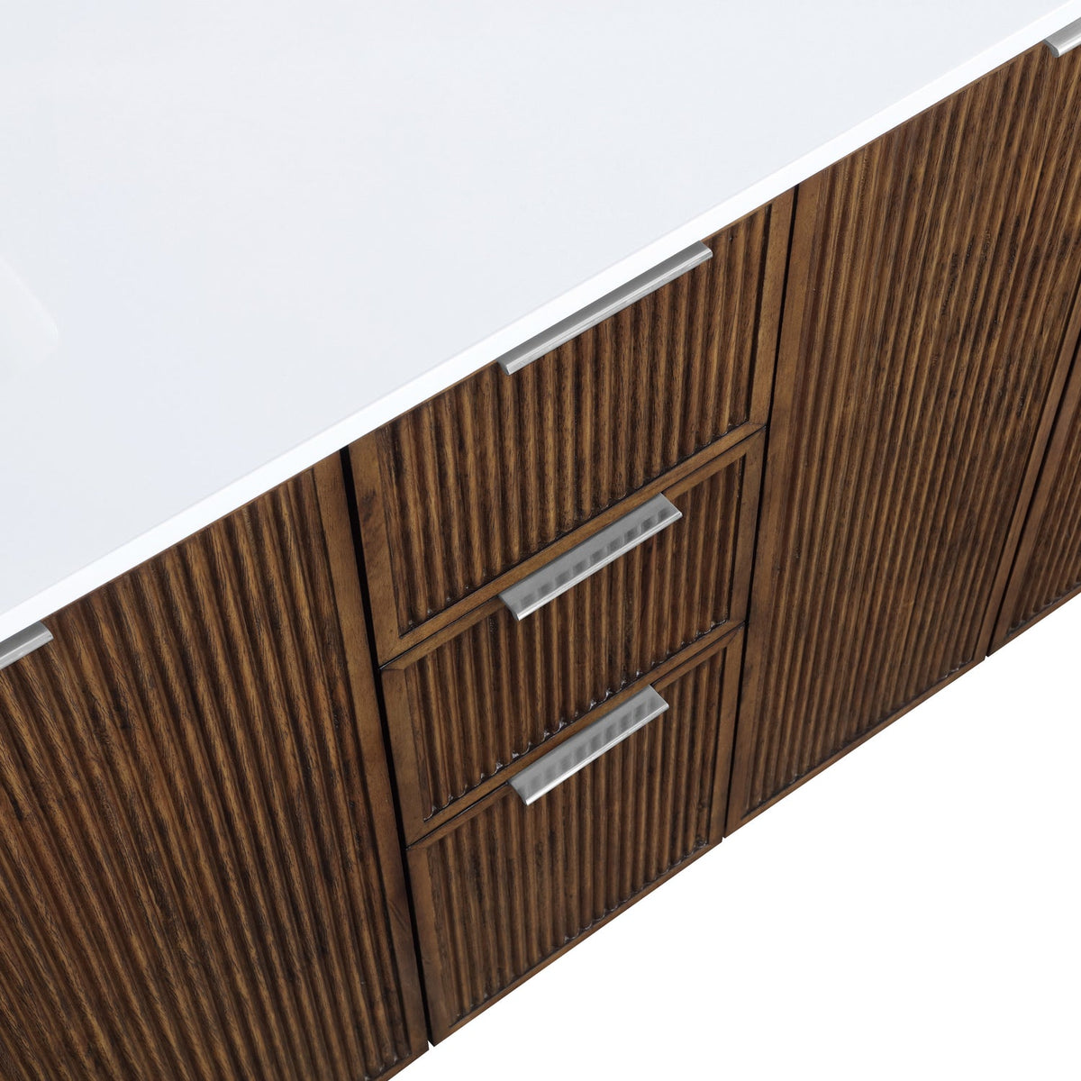 Willard 60in Brown Engineered Stone And Solid Wood Bathroom Vanity