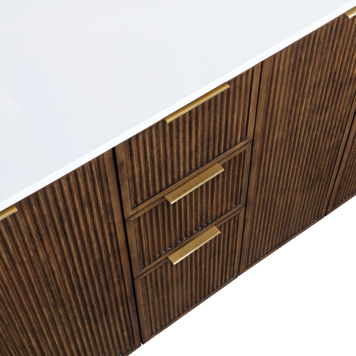 Willard 60in Brown Engineered Stone And Solid Wood Bathroom Vanity