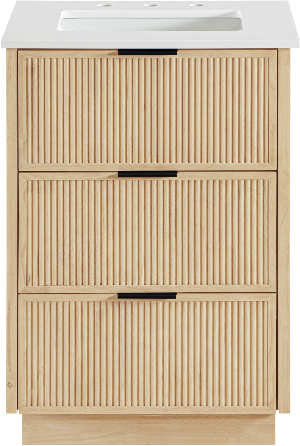 Willard 24in Natural Engineered Stone And Solid Wood Bathroom Vanity
