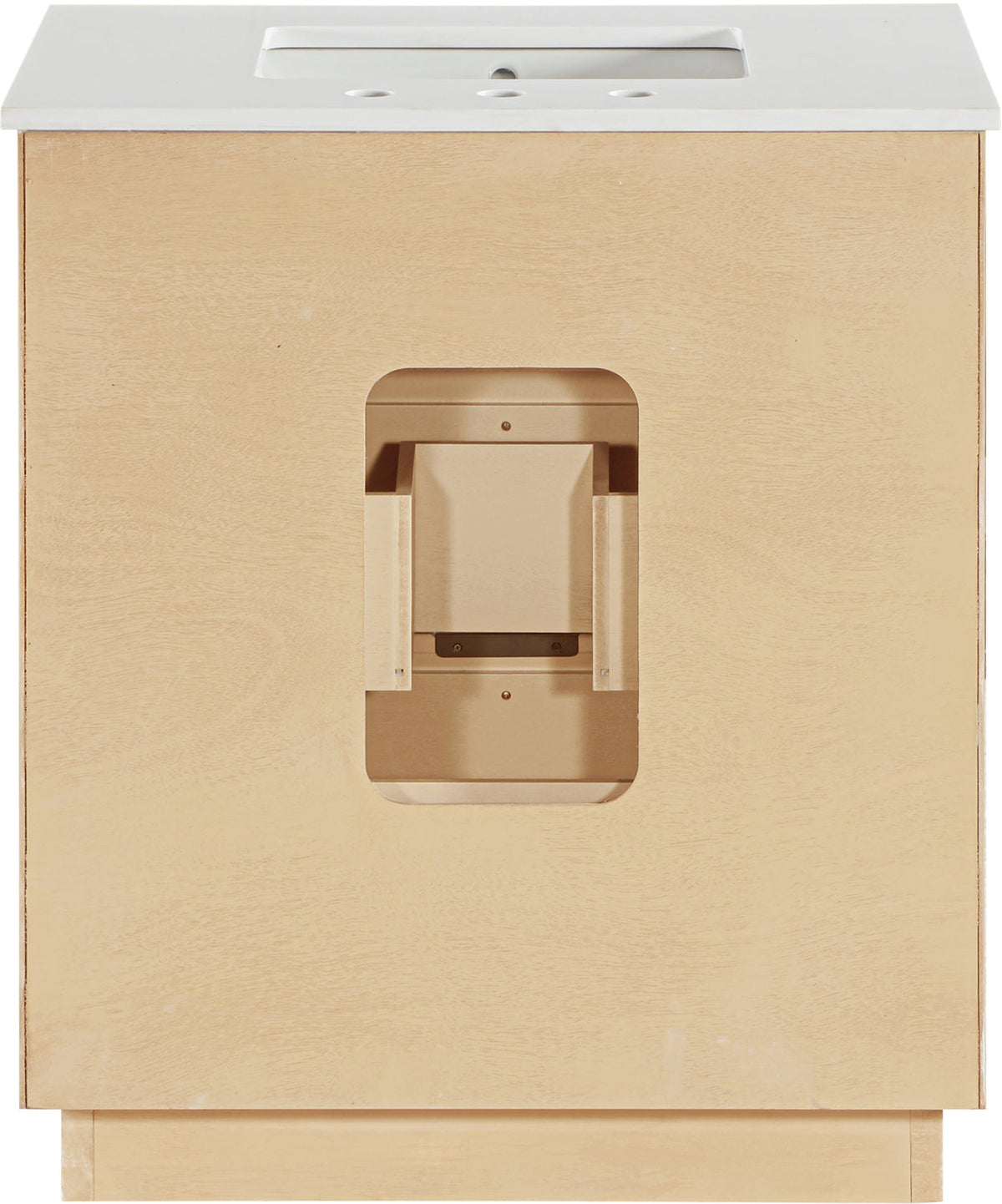 Willard 30in Natural Engineered Stone And Solid Wood Bathroom Vanity