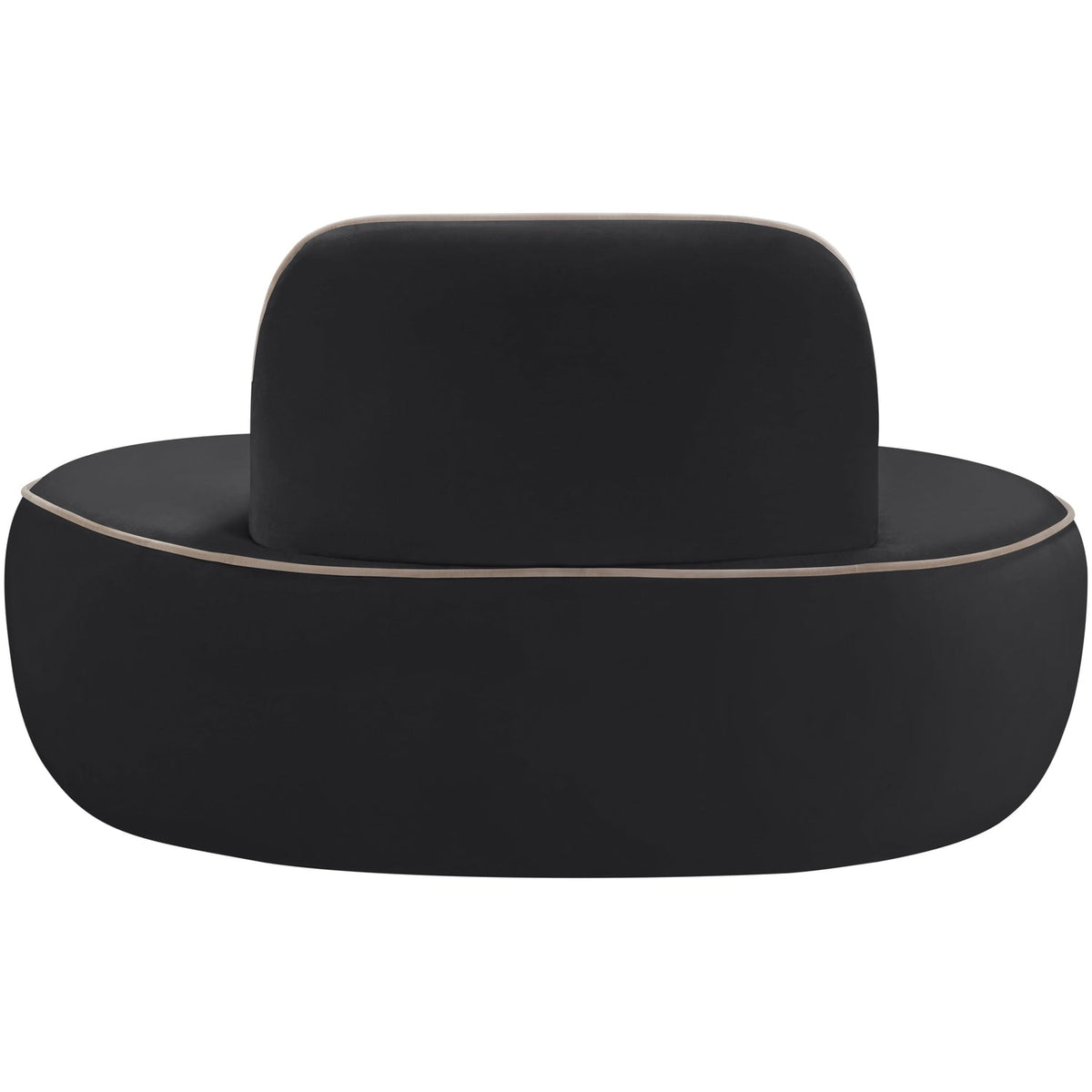 Swerve Black Velvet Upholstered Chair