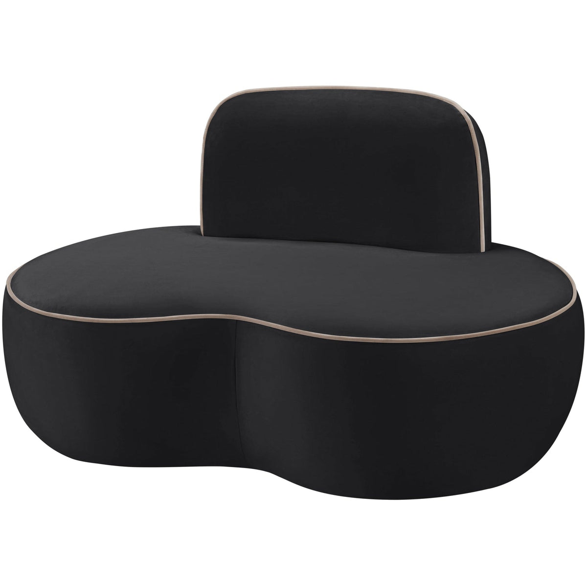 Swerve Black Velvet Upholstered Chair