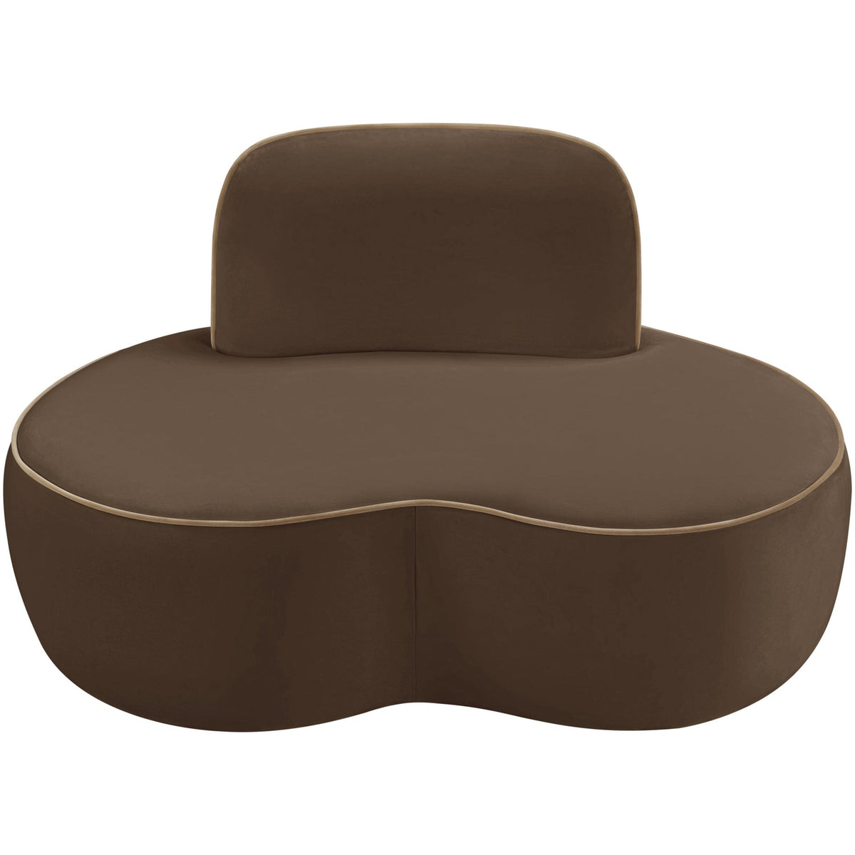 Swerve Brown Velvet Upholstered Chair