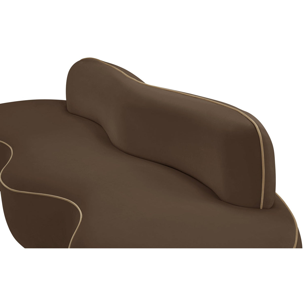 Swerve 100in Brown Velvet Upholstered Sofa
