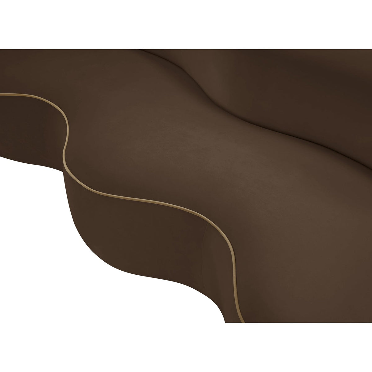 Swerve 100in Brown Velvet Upholstered Sofa