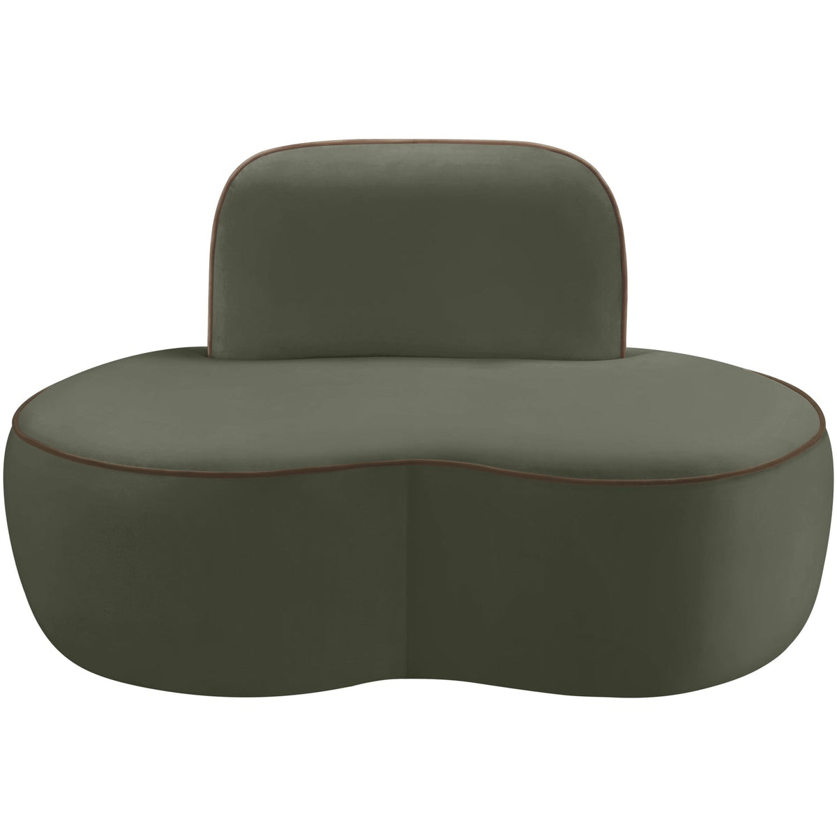 Swerve Green Velvet Upholstered Chair