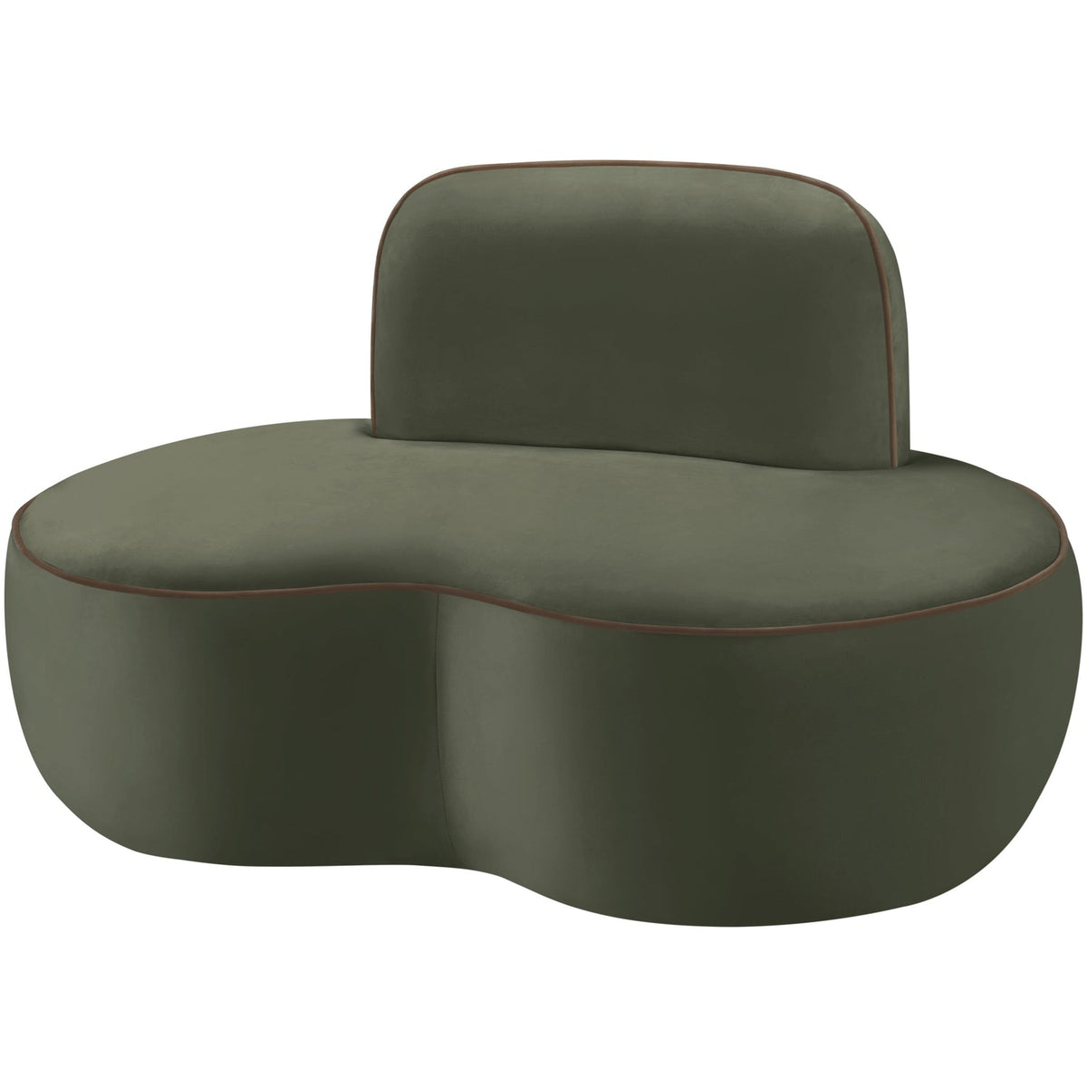 Swerve Green Velvet Upholstered Chair