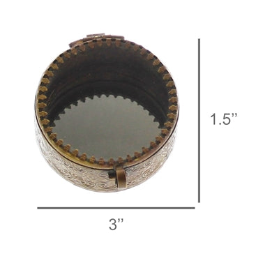 Josphine Round Mirrored Box