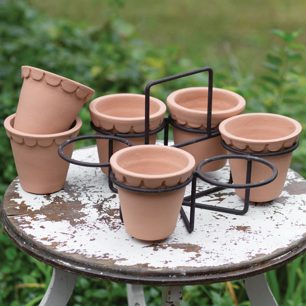 Terra Cotta Pot Holder Paynes Gray