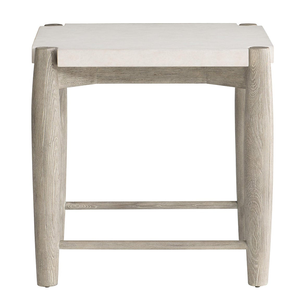 Bernhardt Ashbrook side table in Greige, Vellum, side profile