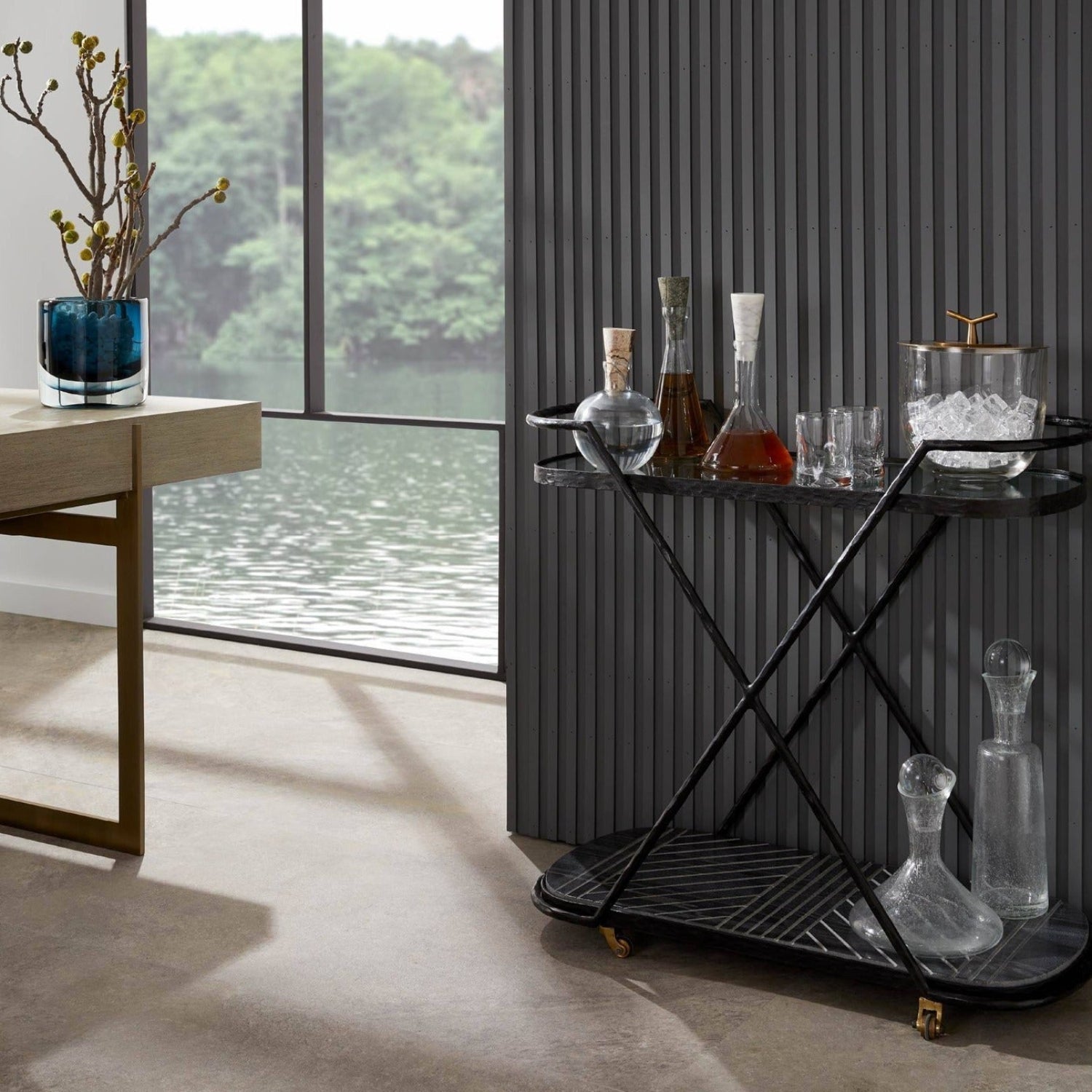 Arteriors Nakoa Bar Cart