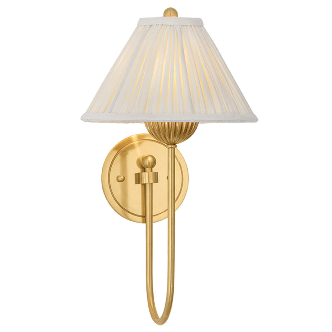 Hudson Valley Lighting Swiss Hill Wall Sconce in Aged Brass, primary product view