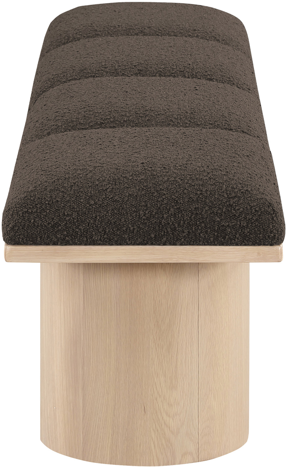 Pavilion Brown Boucle Fabric Upholstered 4 Piece Modular Bench