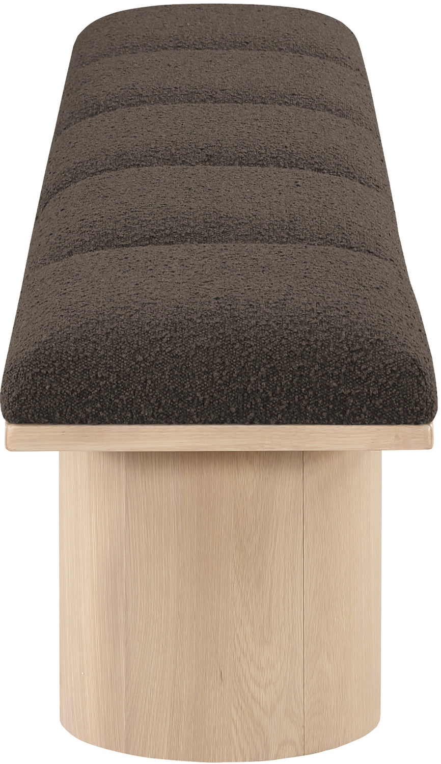 Pavilion Brown Boucle Fabric Upholstered 5 Piece Modular Bench