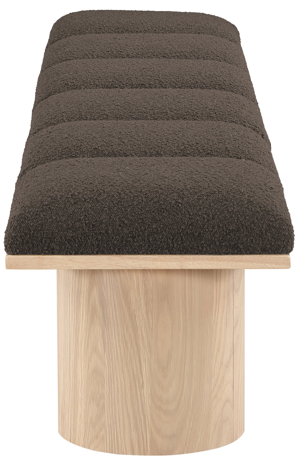 Pavilion Brown Boucle Fabric Upholstered 6 Piece Modular Bench