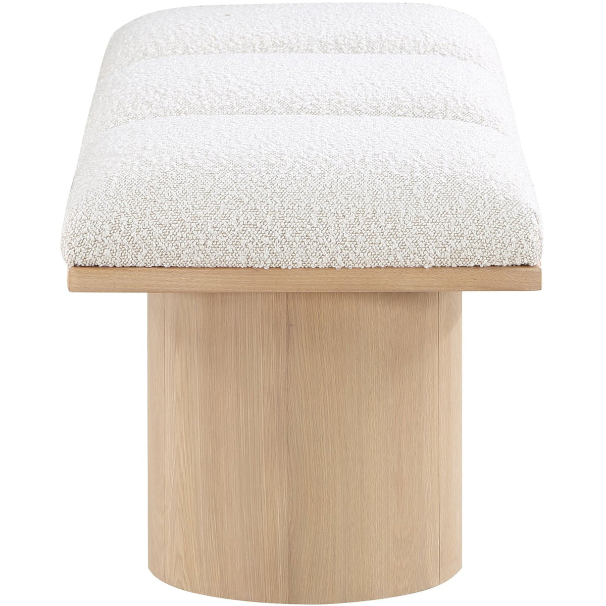 Pavilion Cream Boucle Fabric Upholstered 3 Piece Modular Bench