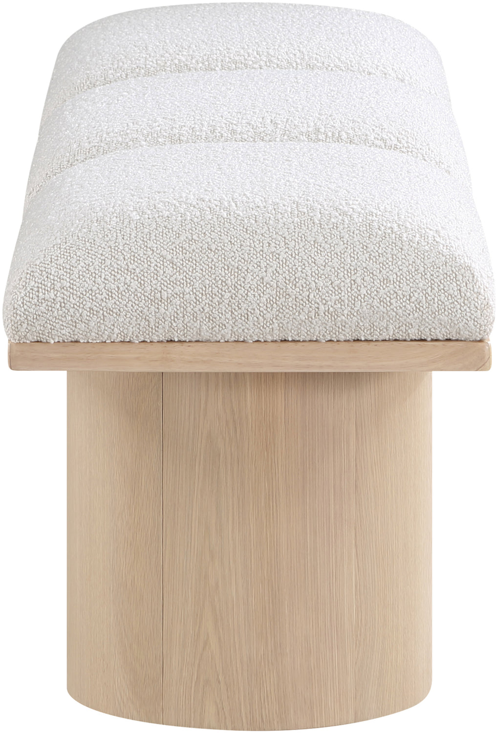 Pavilion Cream Boucle Fabric Upholstered 3 Piece Modular Bench