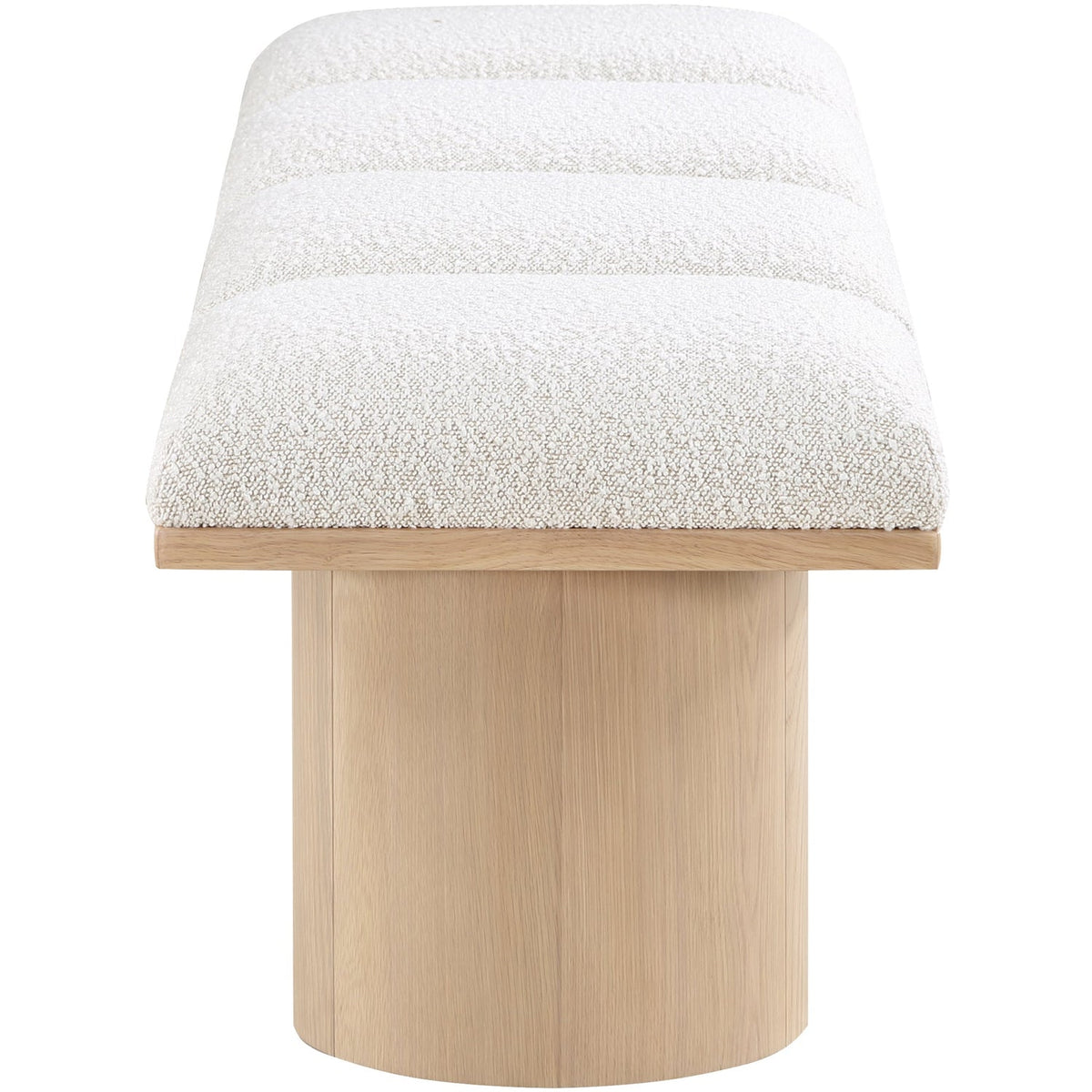 Pavilion Cream Boucle Fabric Upholstered 4 Piece Modular Bench