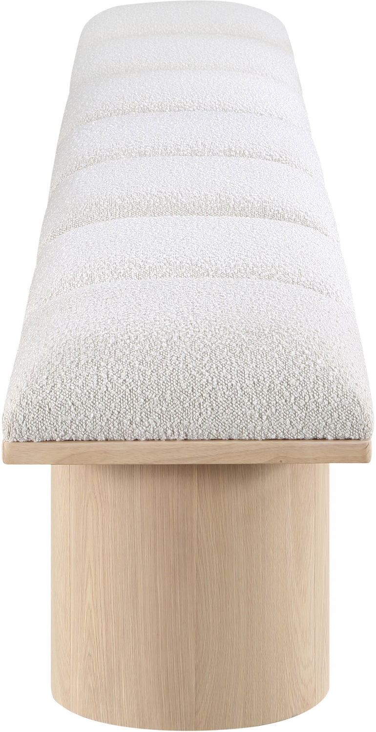 Pavilion Cream Boucle Fabric Upholstered 7 Piece Modular Bench
