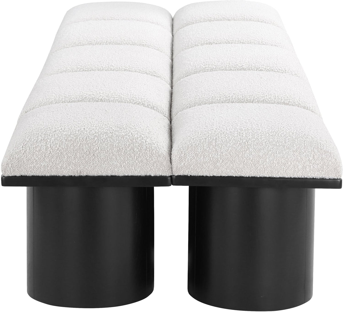 Pavilion Cream Boucle Fabric Upholstered 10 Piece Modular Bench