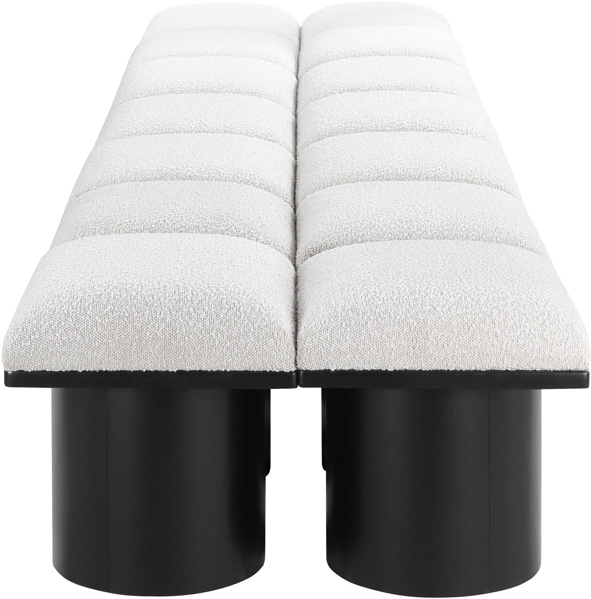 Pavilion Cream Boucle Fabric Upholstered 14 Piece Modular Bench