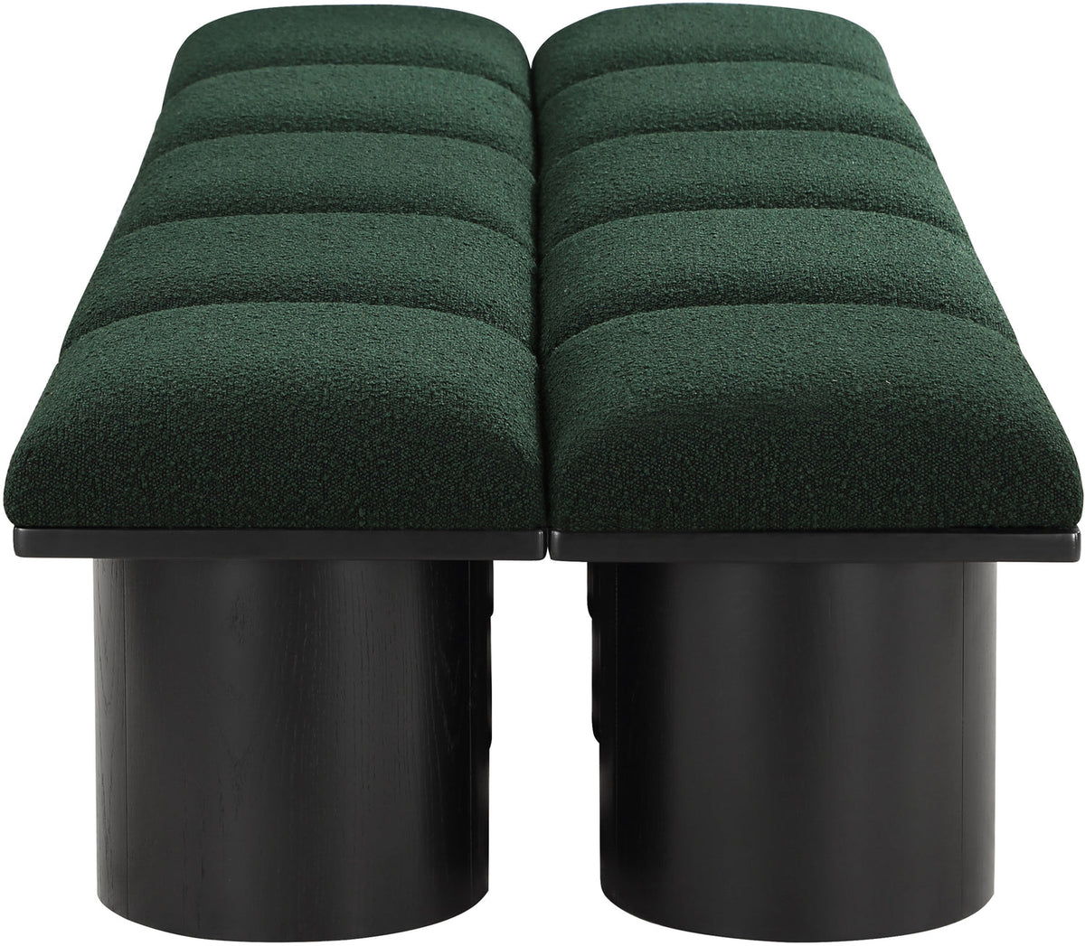 Pavilion Green Boucle Fabric Upholstered 10 Piece Modular Bench