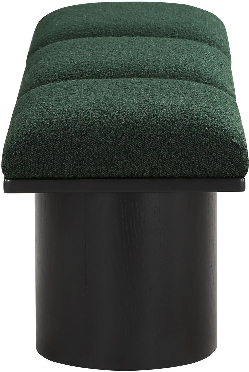 Pavilion Green Boucle Fabric Upholstered 3 Piece Modular Bench