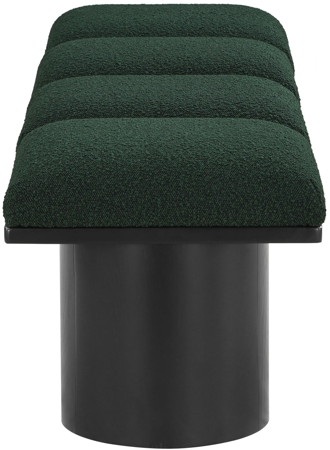 Pavilion Green Boucle Fabric Upholstered 4 Piece Modular Bench