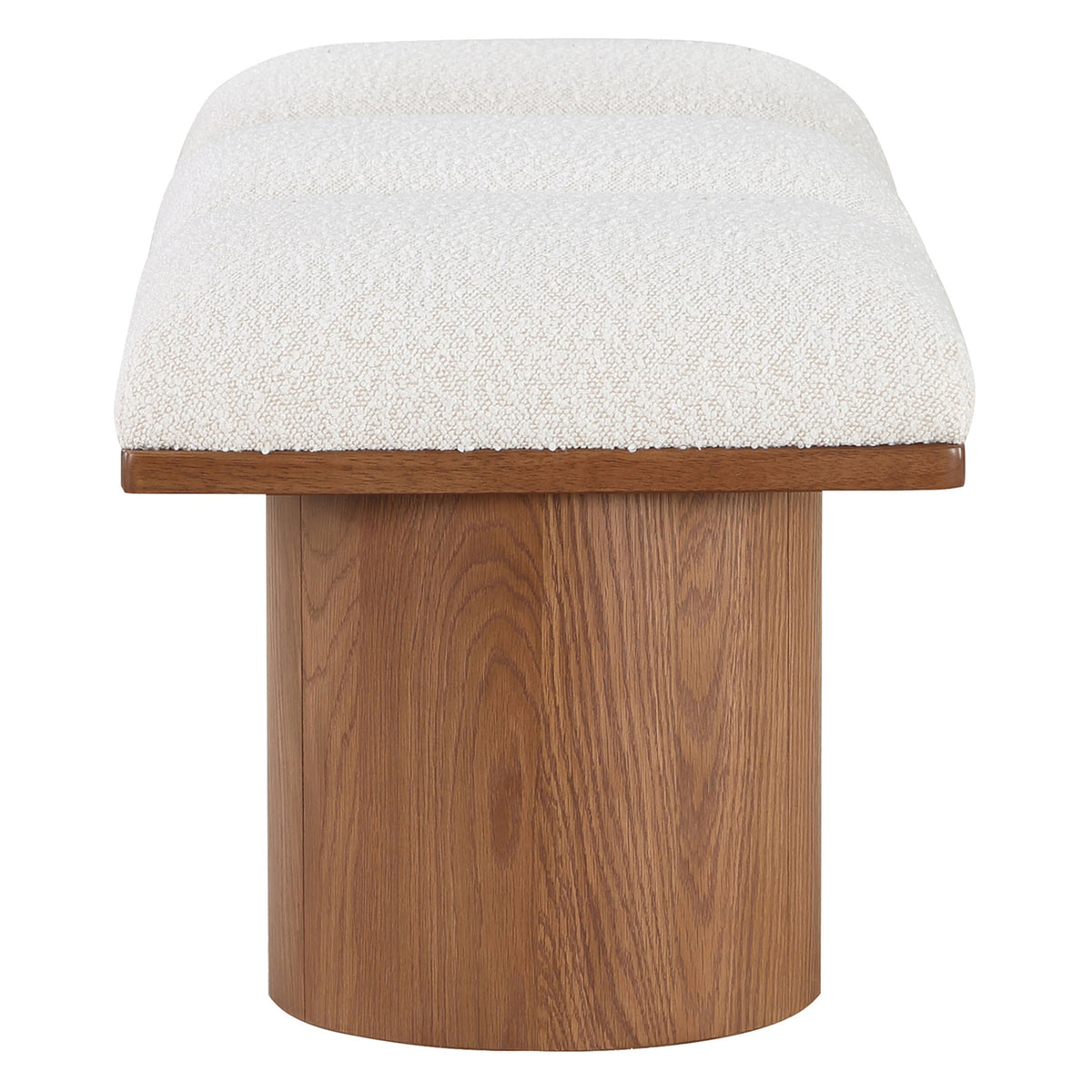 Pavilion Cream Boucle Fabric Upholstered 3 Piece Modular Bench