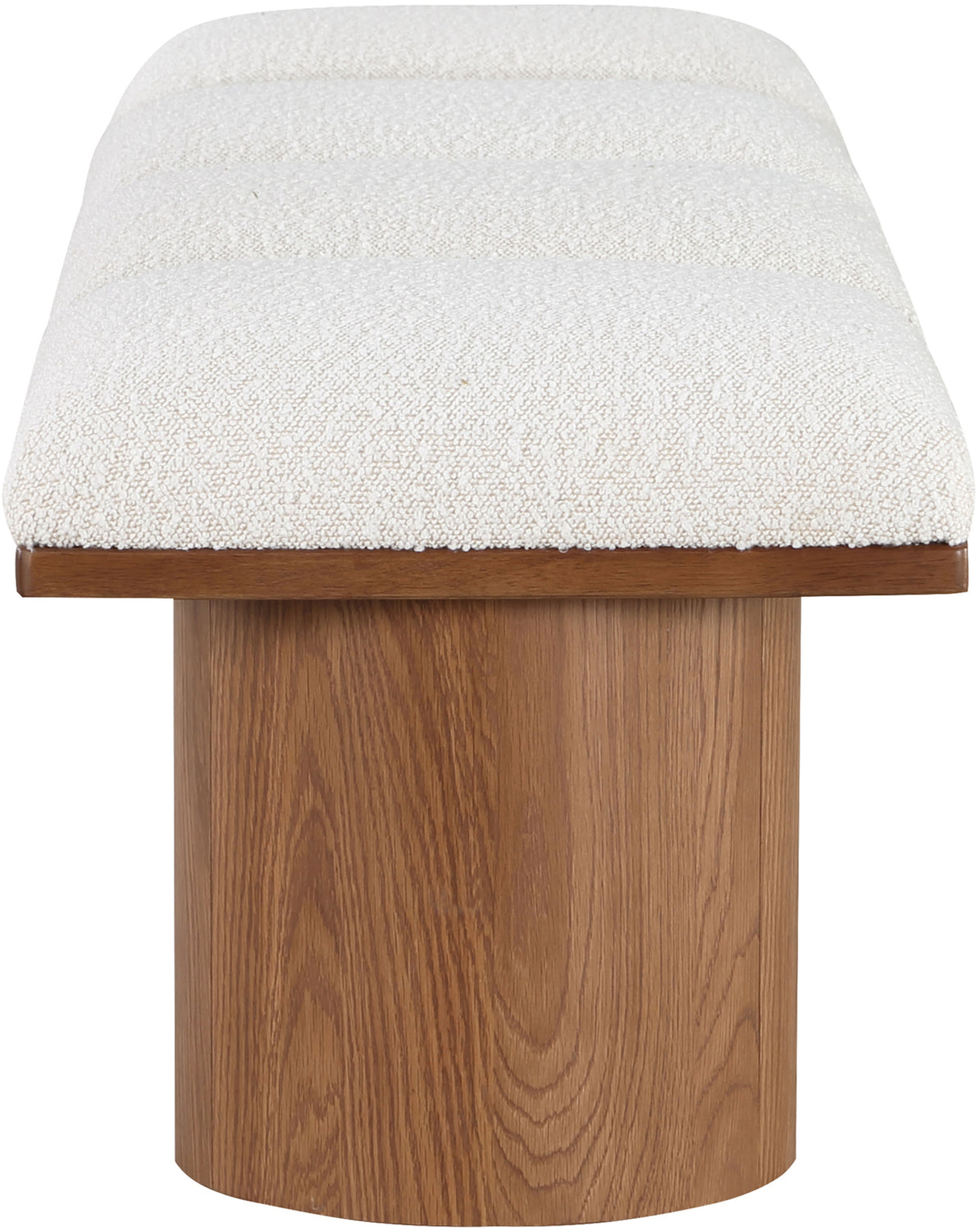 Pavilion Cream Boucle Fabric Upholstered 4 Piece Modular Bench