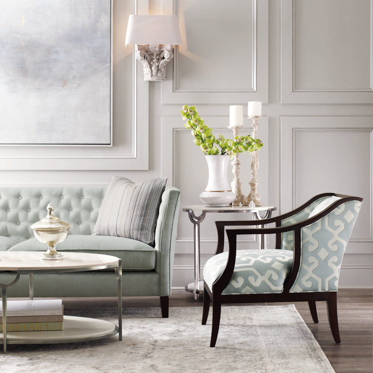 Bernhardt Living Morello Oval Metal Cocktail Table