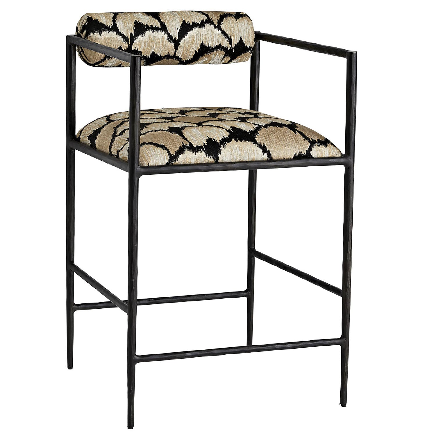 Arteriors Barbana Ocelot Embroidery Counter Stool